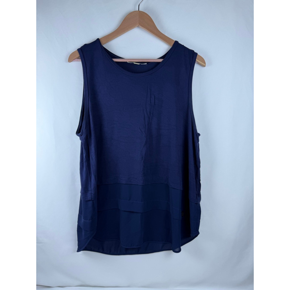 Women's Michael Kors Sleeveless Top Navy Blue Size XL $12 w/$25 purchase